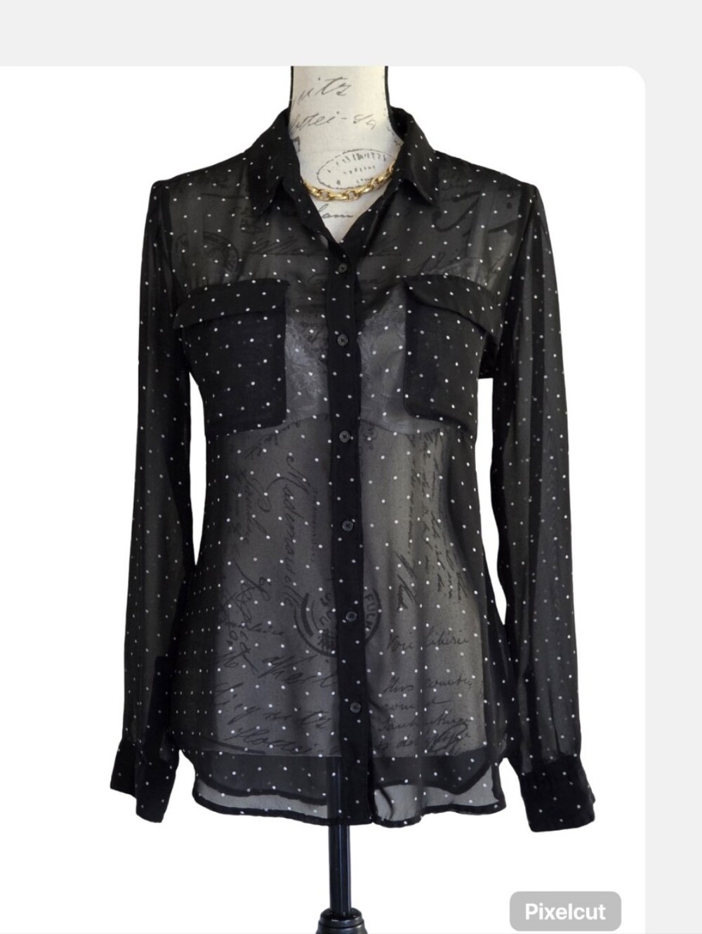 Old Navy Sheer Black Blouse.